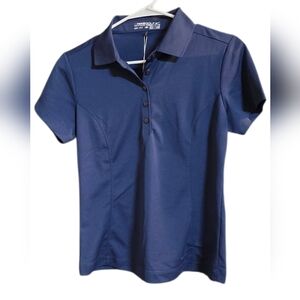 NWT Nike Women's Dri-Fit Stay Cool Golf Navy Blue Polo Shirt